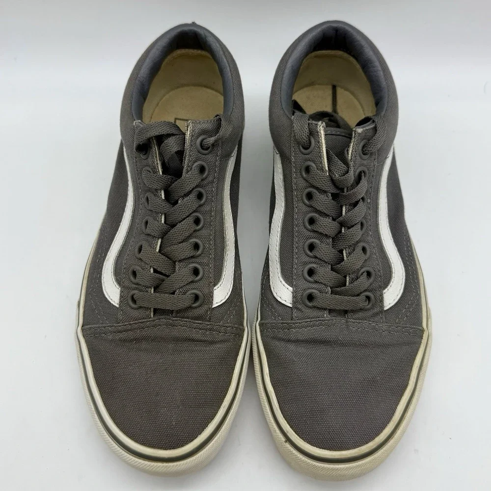 VANS Old Skool Low Top‎ Canvas Skate Shoes Mens 6.5 Womens 8 Gray 721278